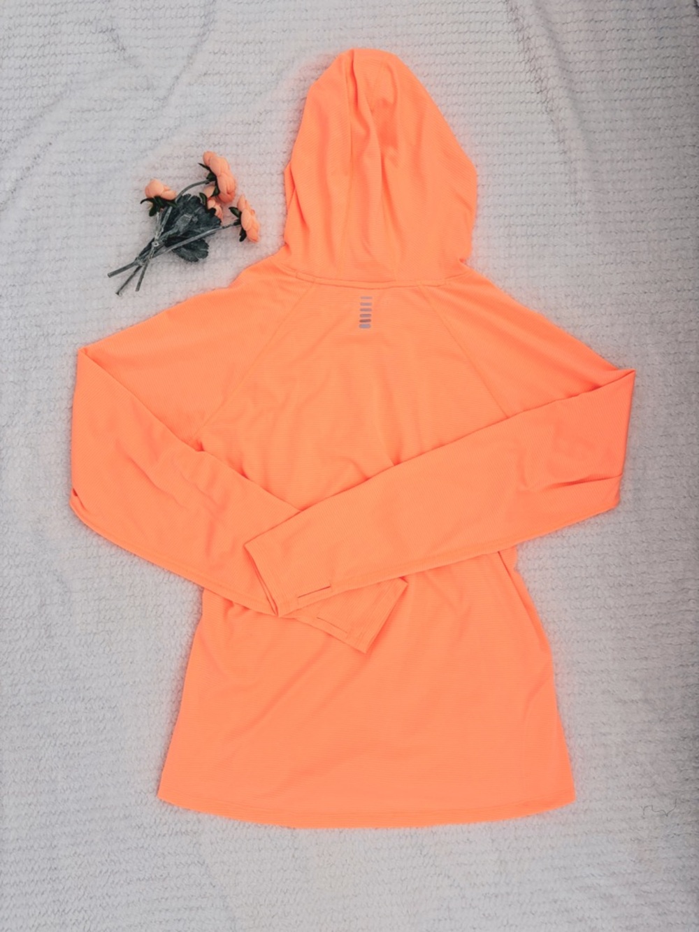 Under Armour Women’s Running Top Neon Orange XL High Visibility Reflective logos - Picture 5 of 7